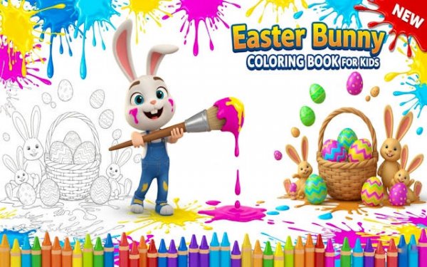 Easter Bunny Coloring Book